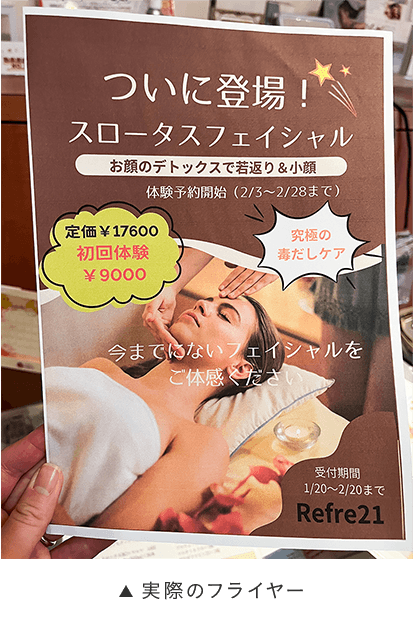 実際のフライヤー1